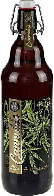 Пиво Cannabis semi-dark 5% 1л